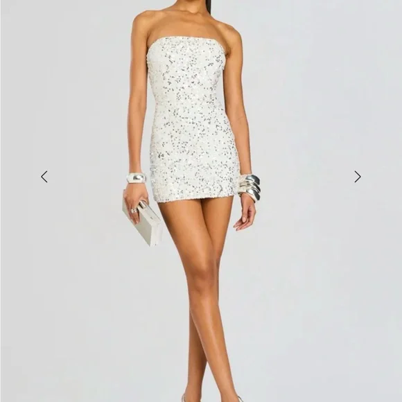 Retrofete Lavender Sequin Strapless Mini Dress - Picture 6 of 6